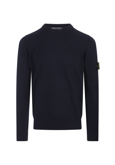 Navy Blue Shaved Knit Pullover STONE ISLAND | 8015540B2A0020