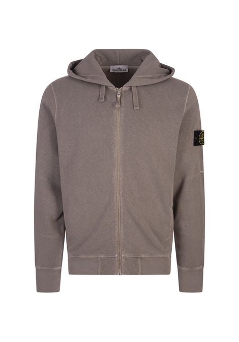 Dove Zip-Up Hoodie with 'OLD' Treatment STONE ISLAND | 801563160V0192