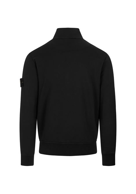 Black Sweatshirt with Zip STONE ISLAND | 801564351A0029
