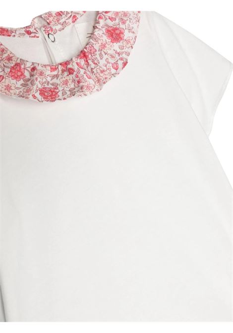 White Bodysuit With Poppy Coloured Ruffles TEDDY & MINOU | E24BO002M01101037