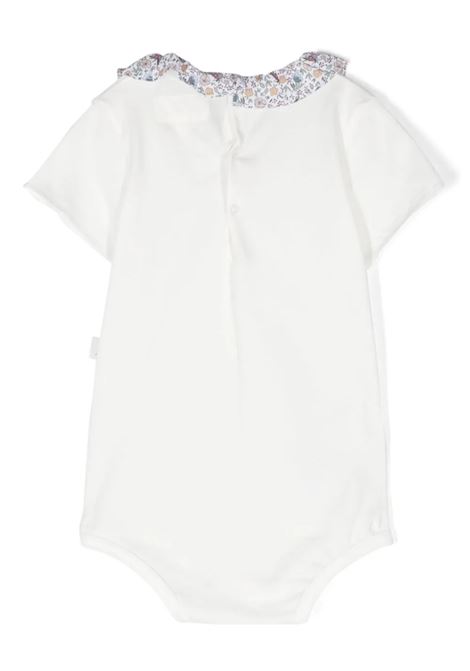 White Bodysuit With Multicoloured Ruffles TEDDY & MINOU | E24BO002M01101056
