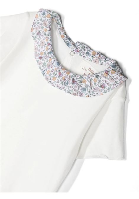 White Bodysuit With Multicoloured Ruffles TEDDY & MINOU | E24BO002M01101056
