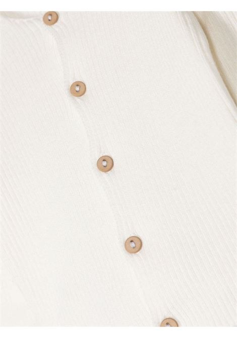 White Ribbed Cotton Cardigan TEDDY & MINOU | E24ML006EM109100