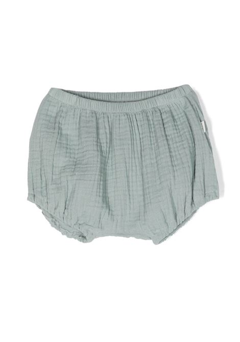 Sage Green Cotton Gauze Shorts TEDDY & MINOU | E24PT001C0059567