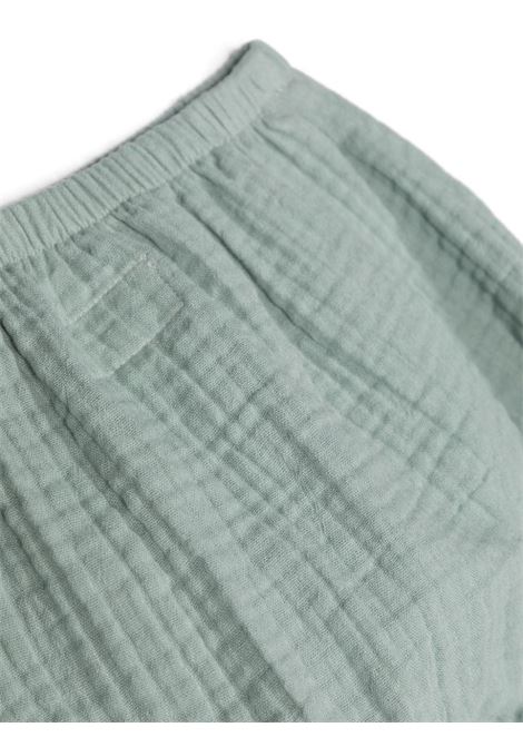 Shorts In Garza Di Cotone Verde Salvia TEDDY & MINOU | E24PT001C0059567