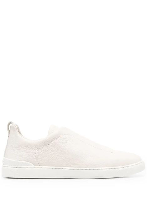 Triple Stitch Sneakers In White Leather ZEGNA | LHCVO-S4467PAN