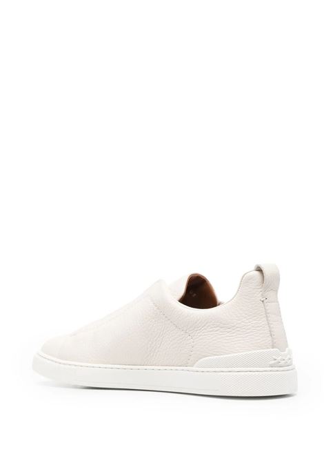 Triple Stitch Sneakers In White Leather ZEGNA | LHCVO-S4467PAN