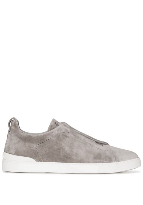 Triple Stitch Sneakers In Grey Suede ZEGNA | LHSOY-S4667ZGME