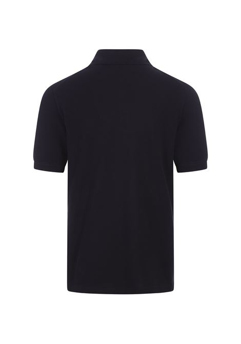 Navy Blue Premium Cotton Polo Shirt ZEGNA | UBC9XA5-C32B09