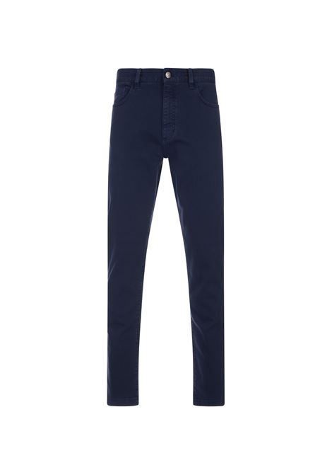 Utility Blue Stretch Cotton Roccia Jeans ZEGNA | Trousers | UDI45A7-CITYXB07