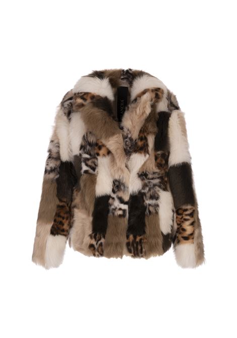 Giacca In Shearling Patcwork Animalier BLANCHA | 25133/304UNICA