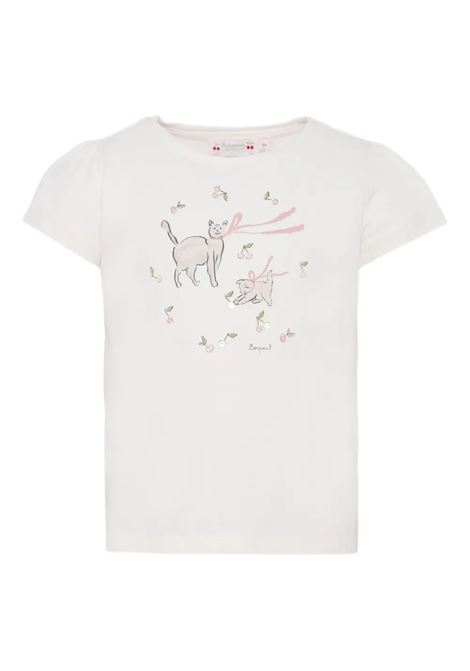 T-Shirt Capricia Ecru con Stampa Gatto BONPOINT | W05GTSK00009103