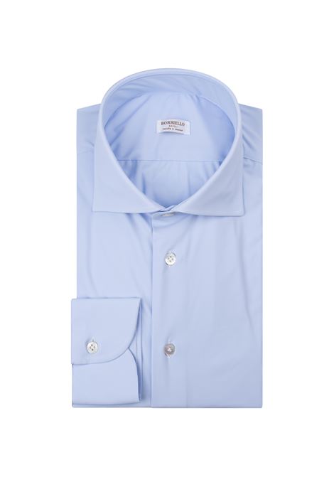 Camicia Classica in Tessuto Testurizzato Azzurro BORRIELLO | 210362