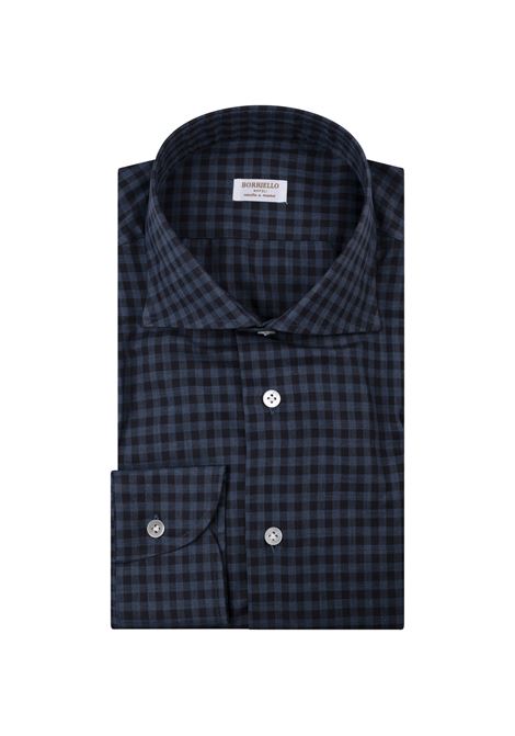 Camicia In Flanella di Cotone a Quadretti Blu BORRIELLO | 210385