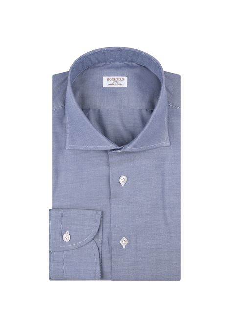 Camicia In Cotone Oxford Blu Avio BORRIELLO | 210423