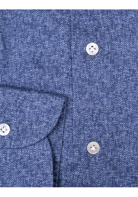 Camicia In Cotone Spigato Blu BORRIELLO | 210506