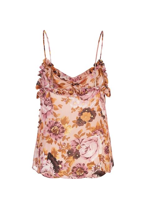 Top Arricciato In Crepe De Chine Di Seta Stampata CHLOÉ | 25AHT514646S6