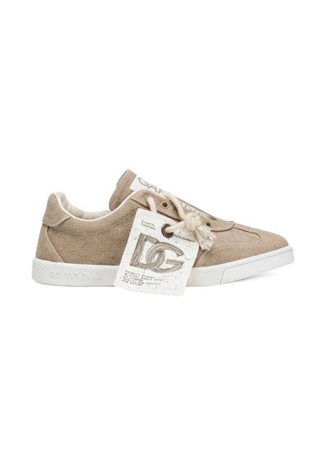 Sneakers In Canvas Beige DOLCE & GABBANA KIDS | Sneakers | DA5287-AW5208H065