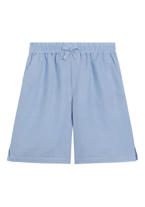 Bermuda Over In Tela Di Lino Azzurra DOLCE & GABBANA KIDS | Pantaloni | L43Q89-FU4MHB3784