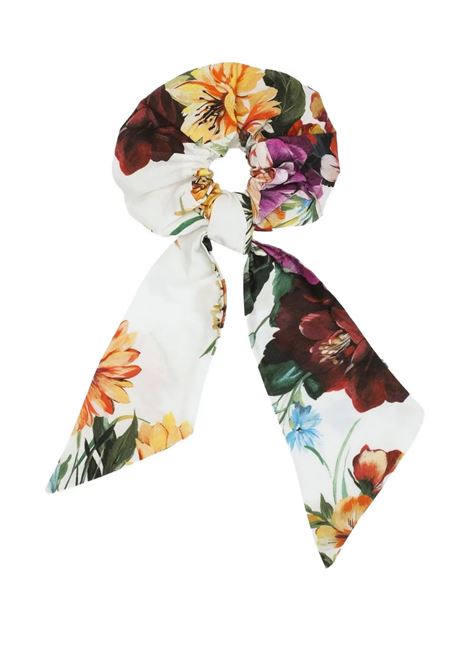 Scrunchie Con Code e Stampa Fiori DOLCE & GABBANA KIDS | accessori per capelli | LB7A19-HS5TVHA5PC