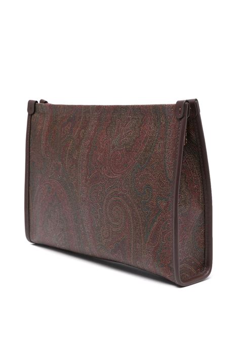 Pouch Grande Paisley Marrone Con Pegaso ETRO | MP2C0001-AA012M0019