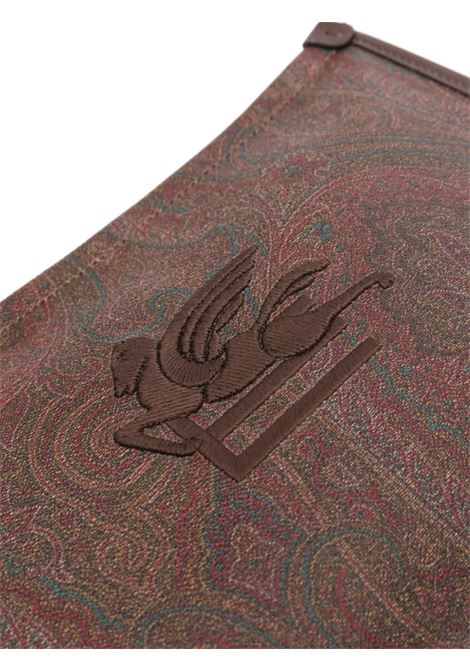 Pouch Grande Paisley Marrone Con Pegaso ETRO | MP2C0001-AA012M0019