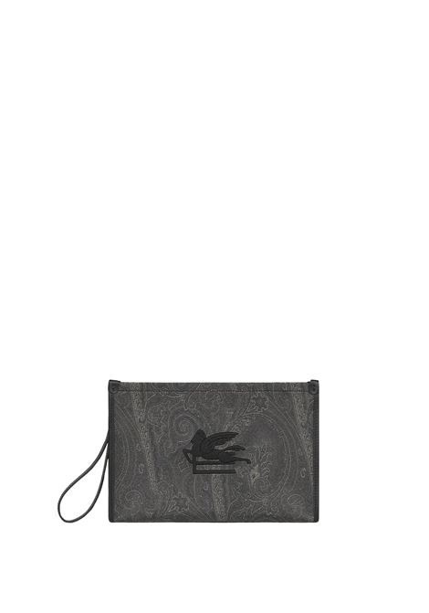 Pouch Grande Paisley Nero Con Pegaso ETRO | MP2C0001-AA012N0000