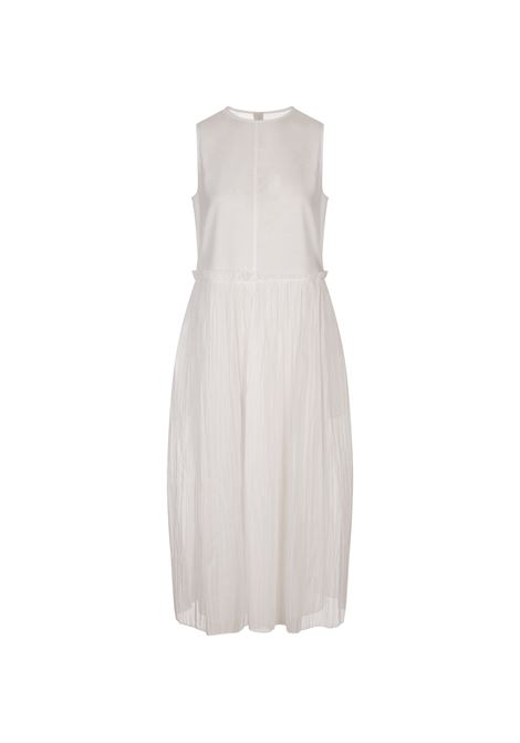 Abito Plissettato In Mussola di Organza Bianca JIL SANDER | vestiti e tute | J01CT0259-J45014100