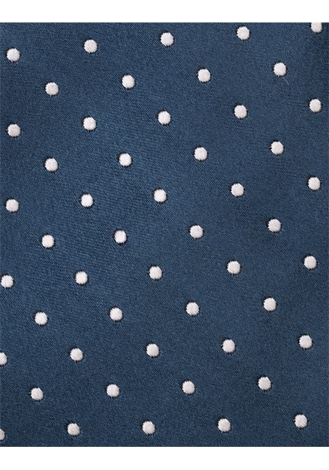 Cravatta In Seta Blu a Pois Bianchi KITON | UCRVKRC06L7506