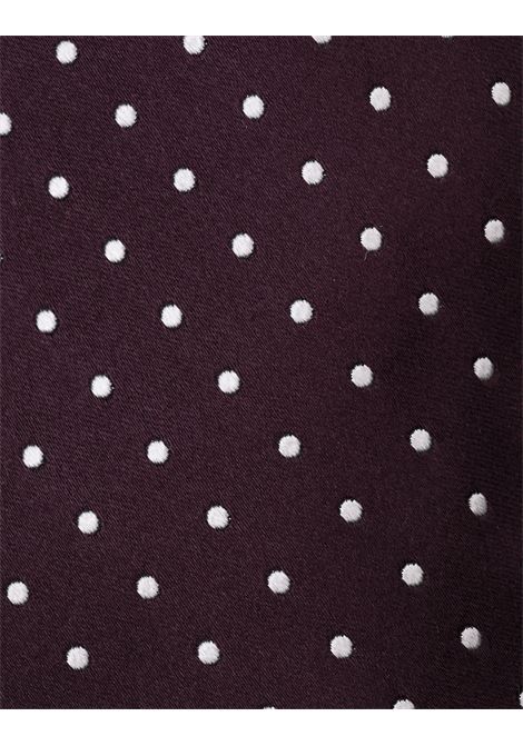 Cravatta In Seta Marrone a Pois Bianchi KITON | UCRVKRC06L7509