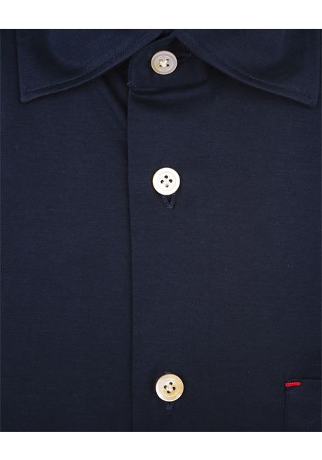 Camicia Nerano In Jersey Blu KITON | UMCNERK06R4911