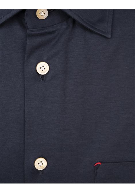 Camicia Nerano In Jersey Blu KITON | UMCNERK06R4911