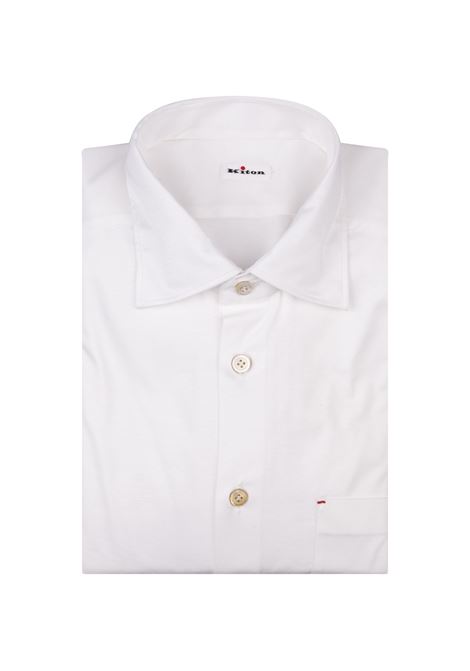 Camicia Nerano In Jersey Bianco KITON | UMCNERK06R4912