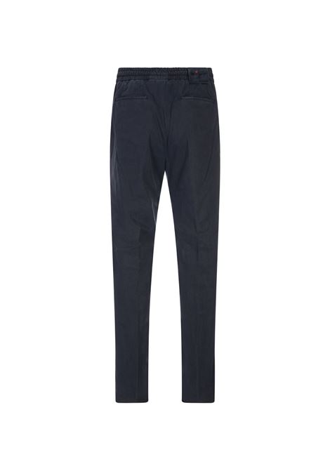 Pantaloni Joggers In Cotone Blu Con Coulisse KITON | UPLACK0106H02