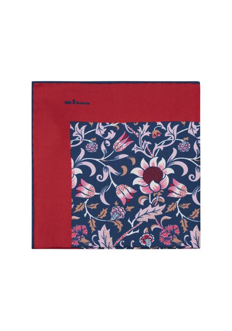 Pochette In Seta Rossa Con Fantasia Floreale KITON | UPOCHCK0200H11