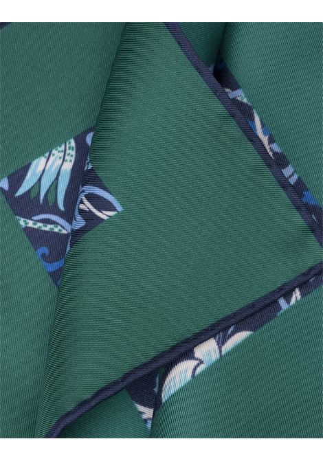 Pochette In Seta Verde Con Fantasia Floreale KITON | UPOCHCK0200H12