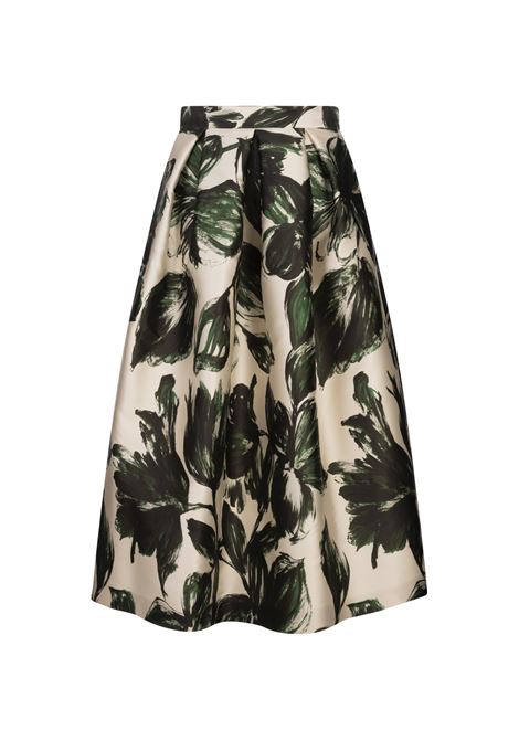 Gonna Luna K In Canvas Con Foliage Verde LUNATICA | Gonne | SKIRT LUNA K CANVASGREEN-MEDIUM