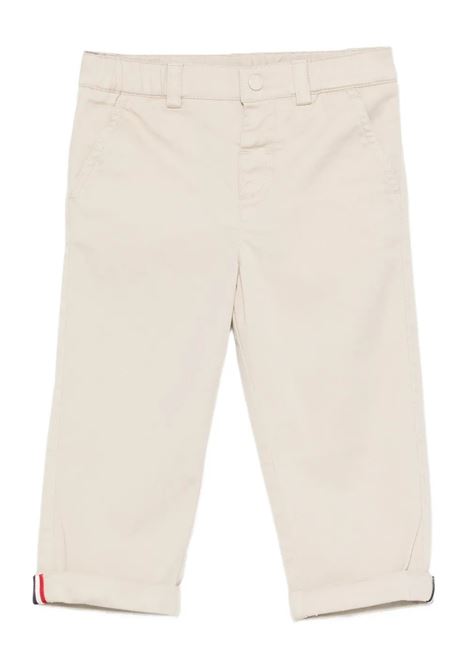 Light Beige Gabardine Pants MONCLER ENFANT | Trousers | 951-2A00001 597G4268