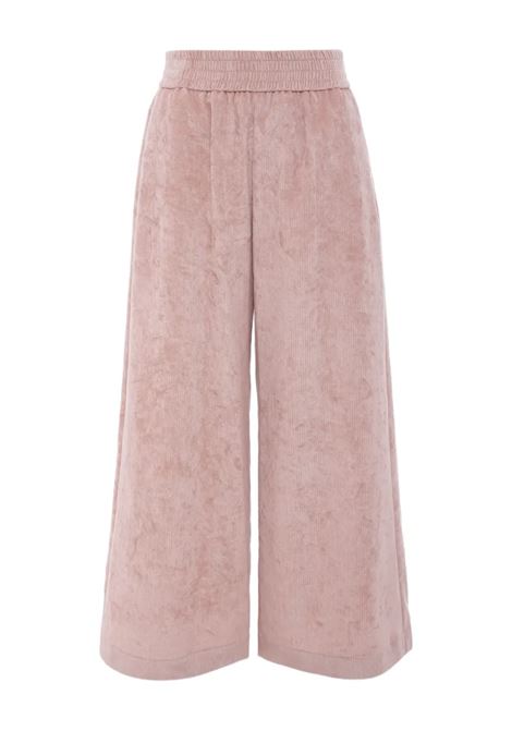 Pink Corduroy Wide Leg Pants MONCLER ENFANT | Trousers | 954-2A00004 598QF53D