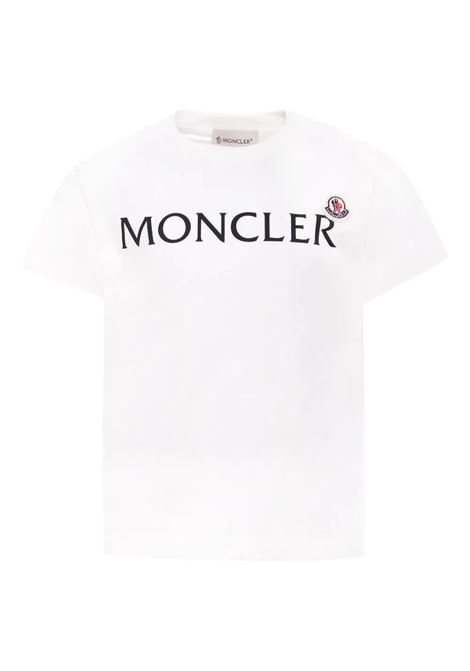 White T-Shirt With Printed Logo MONCLER ENFANT | T-Shirts | 954-8C00018 89AFV034