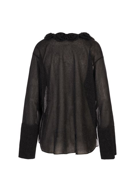 Blusa Lumiere Rose Nera OSEREE | FBF257-LUREXBLACK