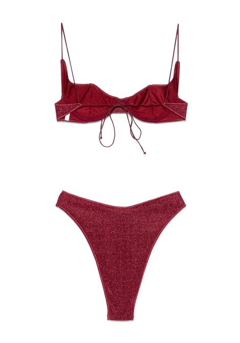 Bikini Lumiere Balconette 90S Bordeaux OSEREE | LBF257-LUREXBURGUNDY