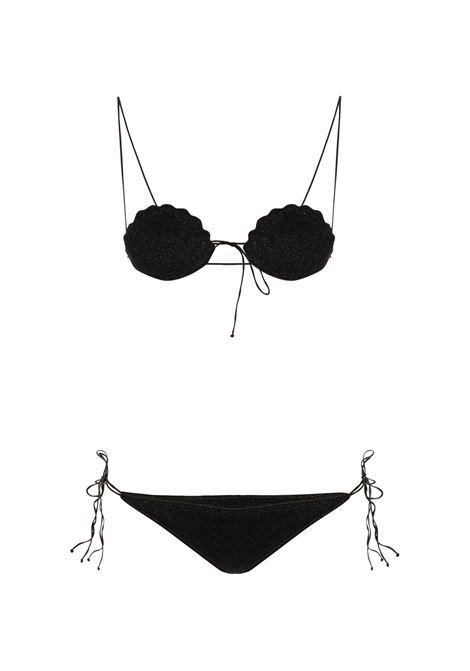 Black Lumière Shell Bikini OSEREE | LWF257-LUREXBLACK