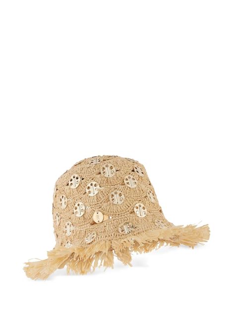Cappello Bob In Rafia Naturale Con Dischi RABANNE | 25AAA0238NAT055M227
