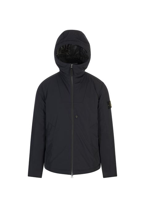 Blue Micro Twill Padded Jacket STONE ISLAND | Outwear | S15-4100047 S0026V0020