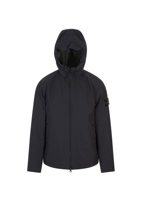 Black Padded Jacket in SOFT SHELL-R with e.dye® Technology STONE ISLAND | Outwear | S15-4100086 S0A27V0020