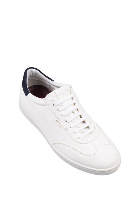 Sneakers Basse Bianche Con Spoiler In Suede Blu STURLINI | 33000BIANCO/BLU