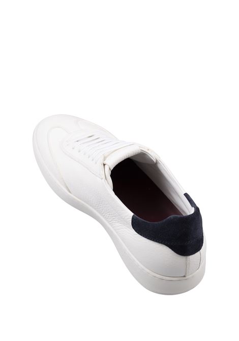 Sneakers Basse Bianche Con Spoiler In Suede Blu STURLINI | 33000BIANCO/BLU