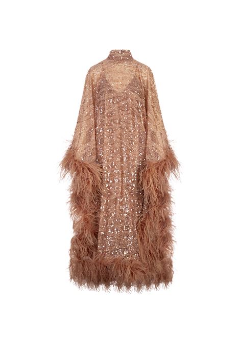 Casta Diva Sublime Kaftan In Blush TALLER MARMO | Dress And Jumpsuit | TM-PF2524-302BLUSH