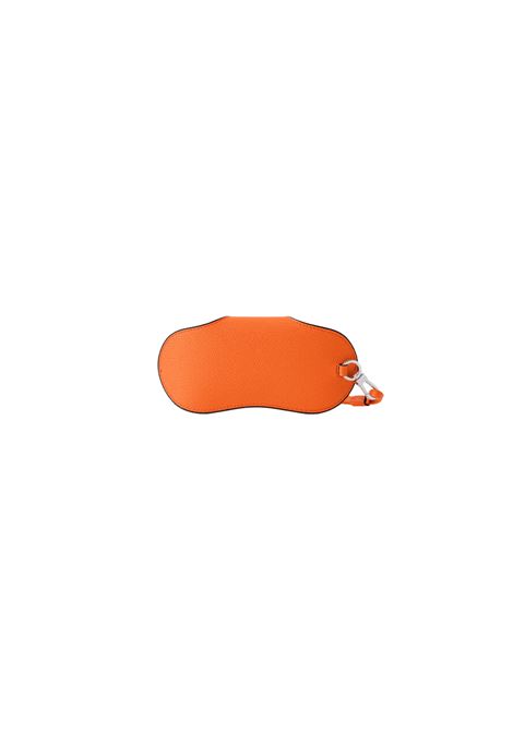 Porta Occhiali con Tracolla Arancio Aragosta VALEXTRA | SGNL0084028LRLGC99AR